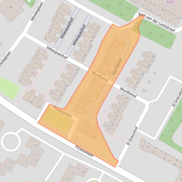 Kaart van postcodegebied 1816XT.