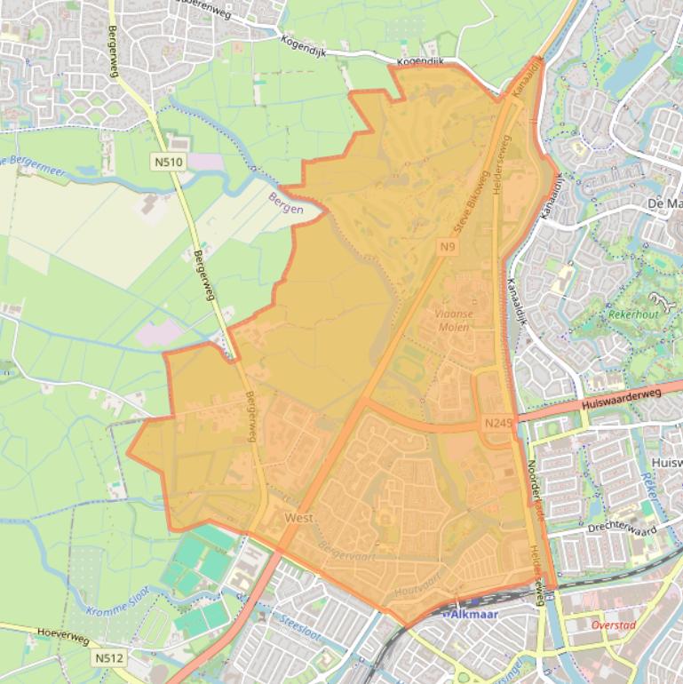 Kaart van postcodegebied 1817.