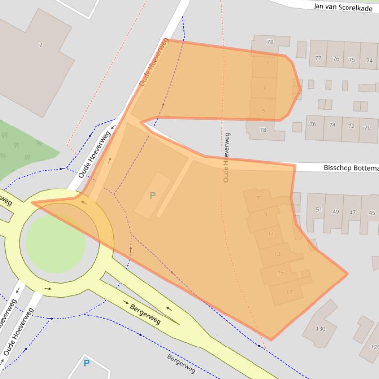 Kaart van postcodegebied 1817BL.