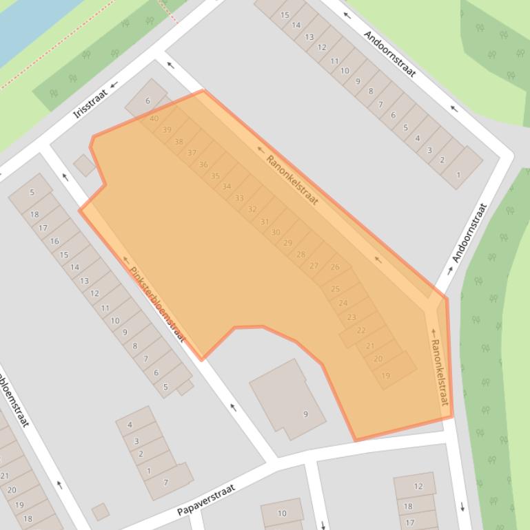 Kaart van postcodegebied 1817CC.