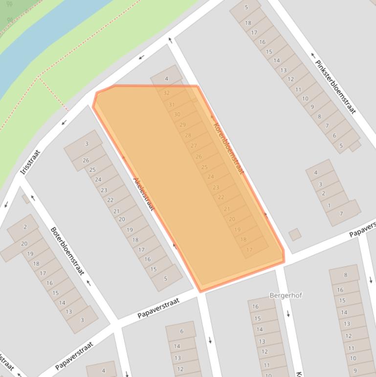 Kaart van postcodegebied 1817CJ.