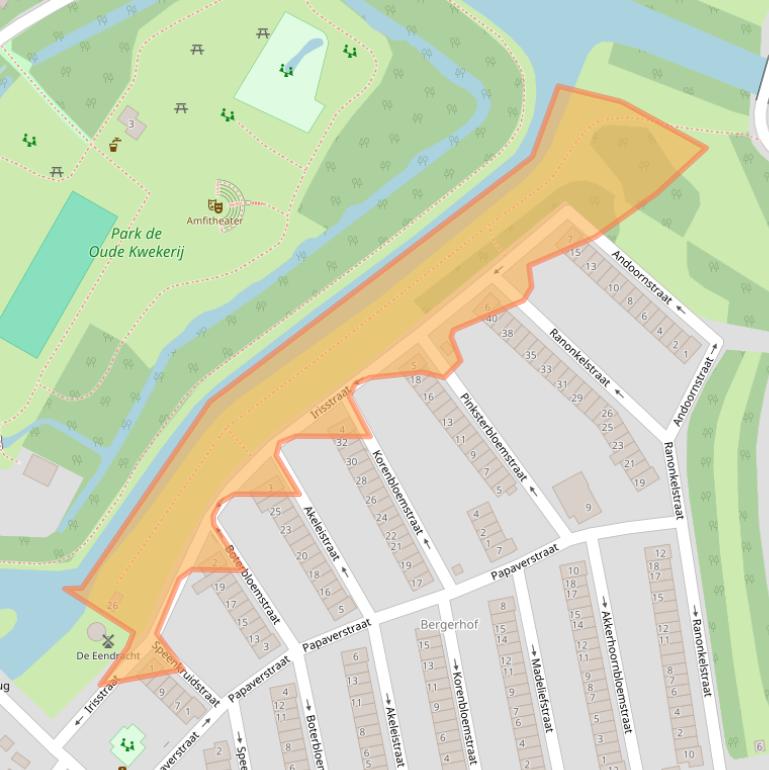 Kaart van postcodegebied 1817CR.