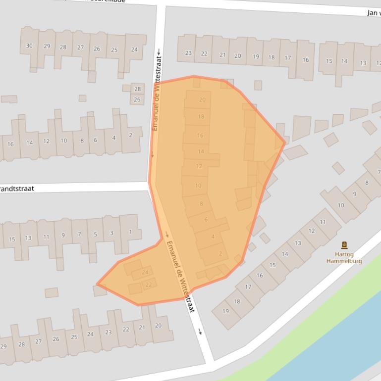 Kaart van postcodegebied 1817EC.