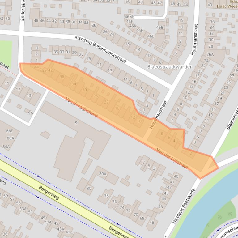 Kaart van postcodegebied 1817EJ.