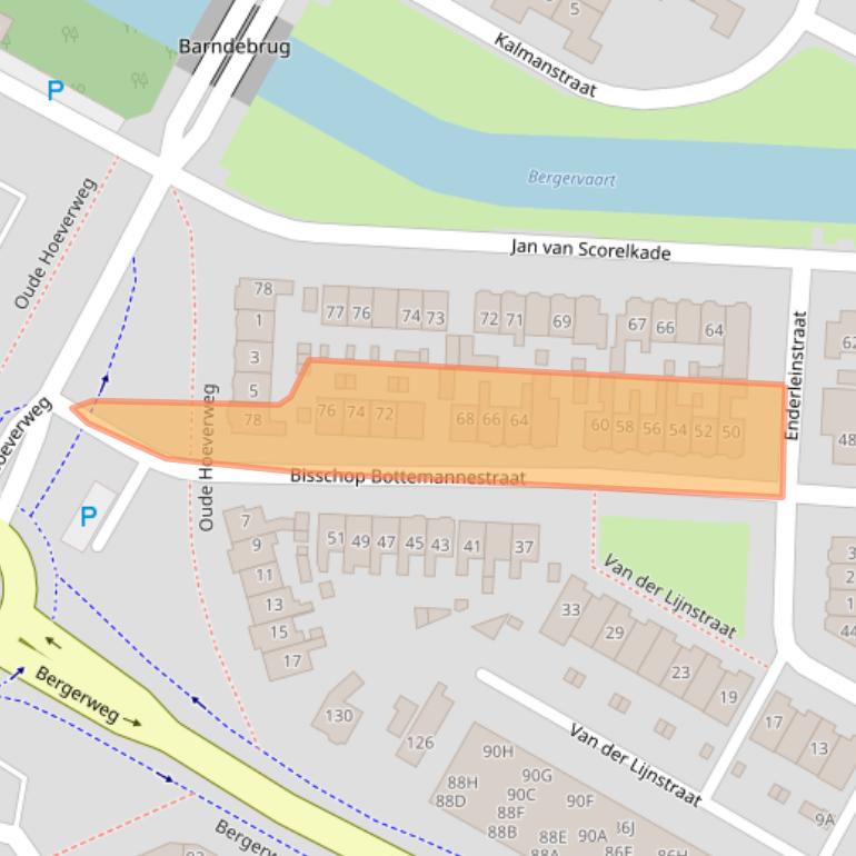 Kaart van postcodegebied 1817ER.