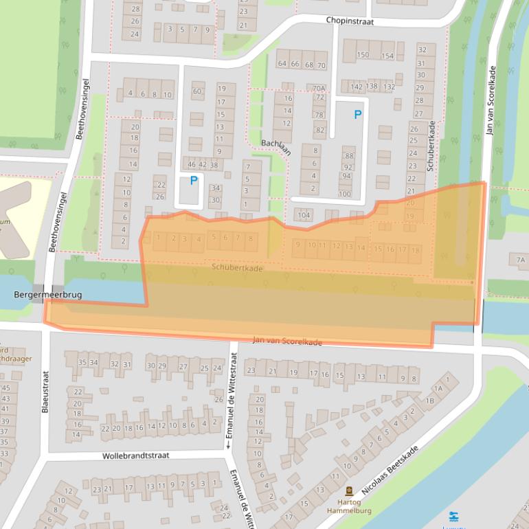 Kaart van postcodegebied 1817GA.