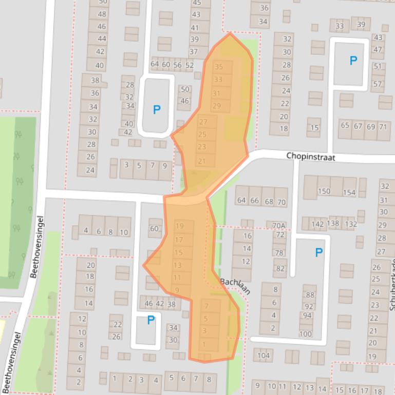 Kaart van postcodegebied 1817GG.