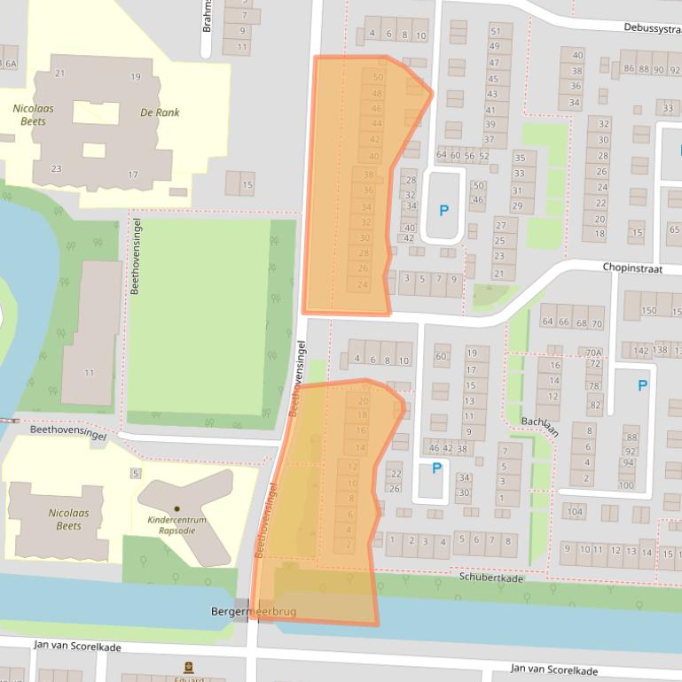 Kaart van postcodegebied 1817HK.