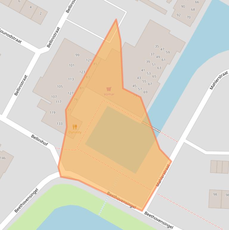 Kaart van postcodegebied 1817JM.