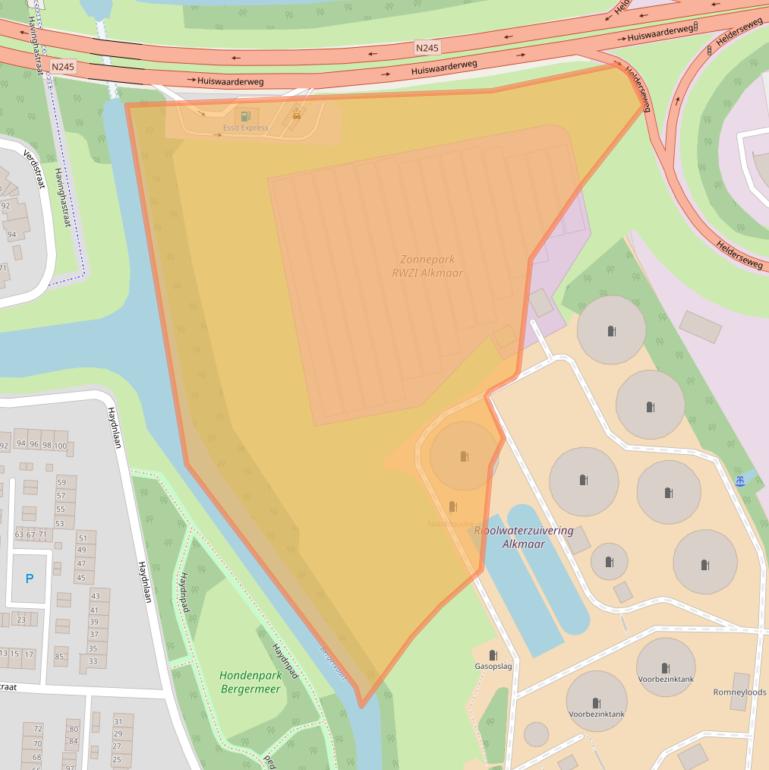 Kaart van postcodegebied 1817JS.