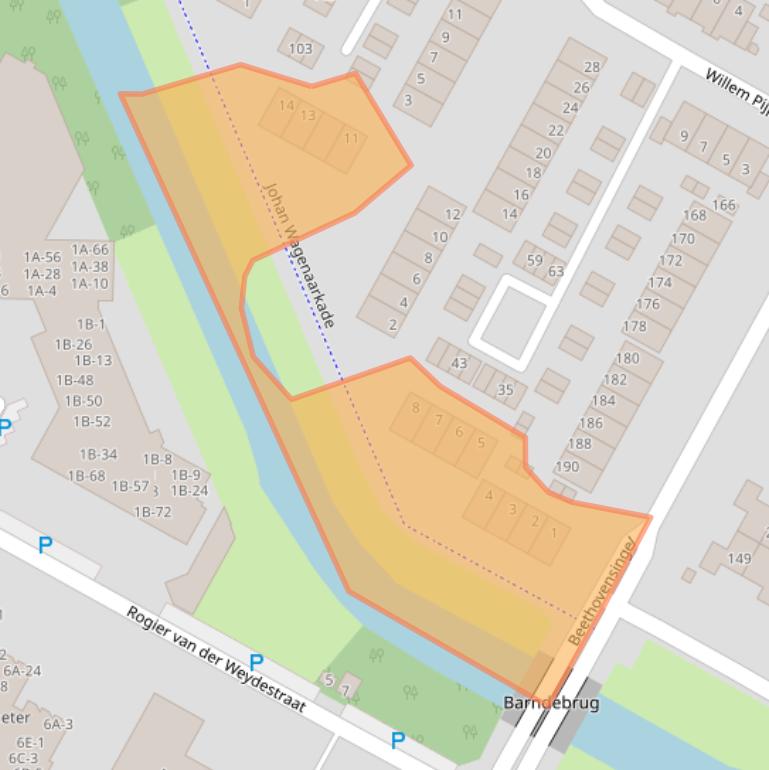 Kaart van postcodegebied 1817KA.