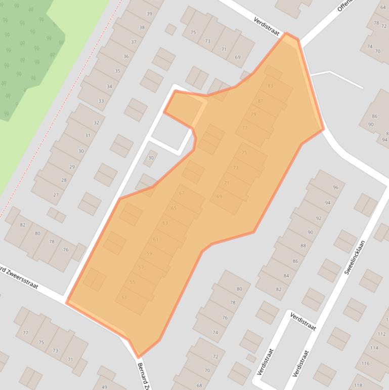 Kaart van postcodegebied 1817KD.