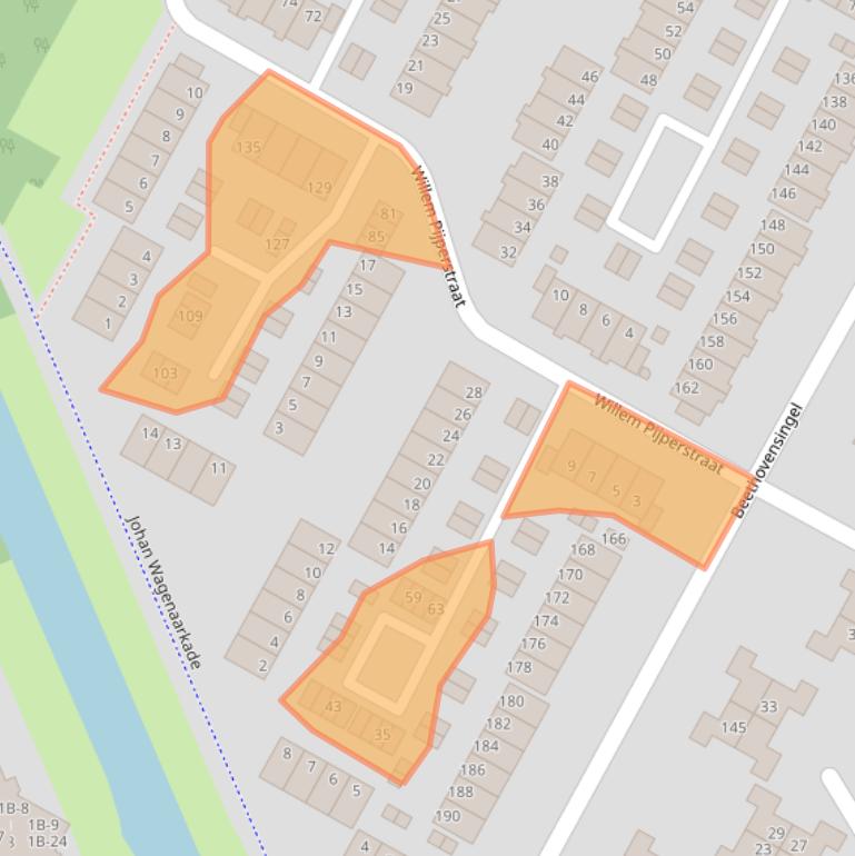 Kaart van postcodegebied 1817KJ.