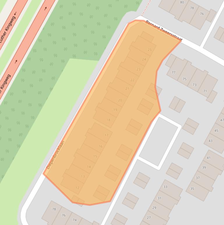 Kaart van postcodegebied 1817KM.