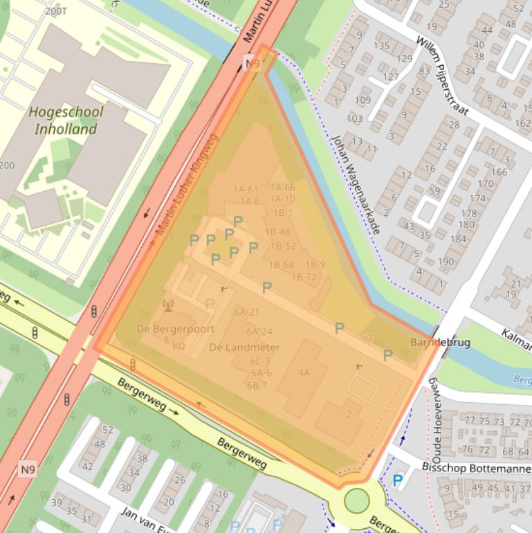 Kaart van postcodegebied 1817MJ.