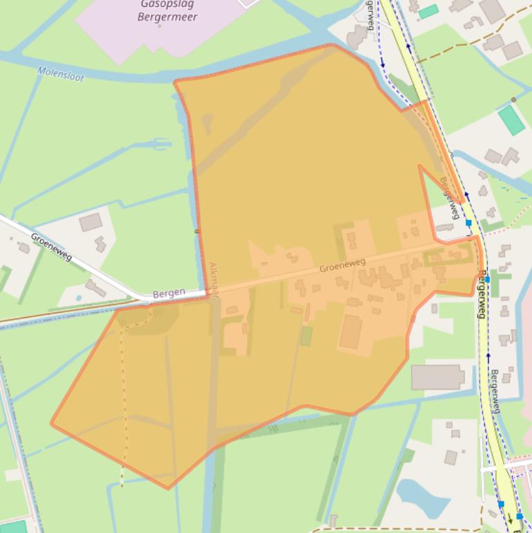 Kaart van postcodegebied 1817MP.