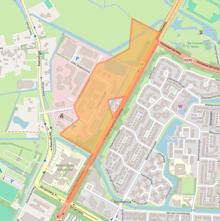 Kaart van postcodegebied 1817MS.