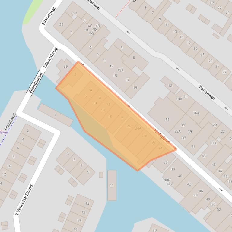 Kaart van postcodegebied 1821AC.