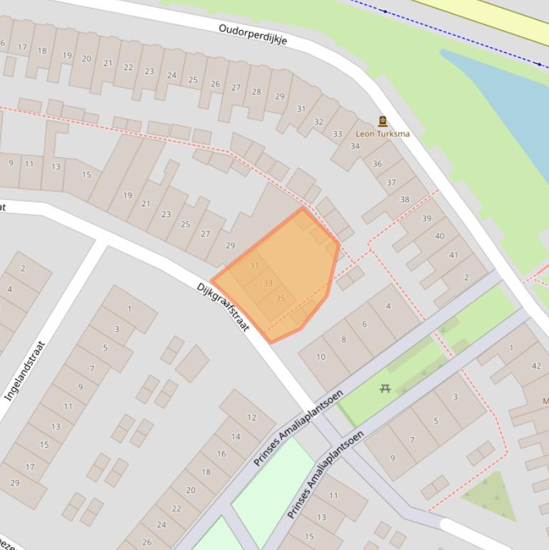 Kaart van postcodegebied 1821AV.