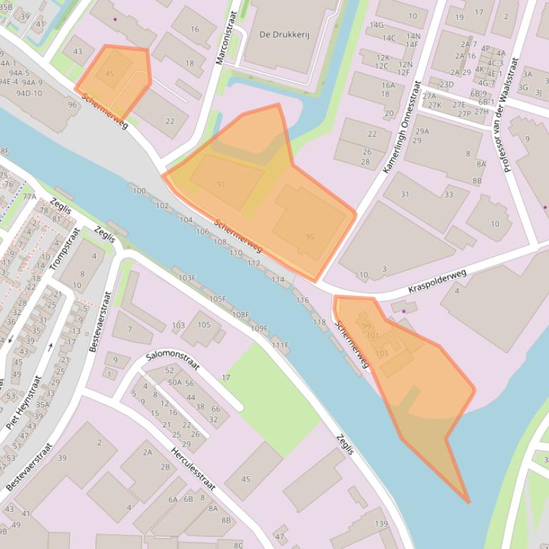 Kaart van postcodegebied 1821BG.