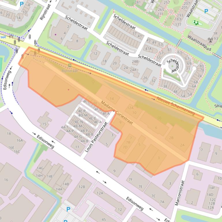 Kaart van postcodegebied 1821BM.