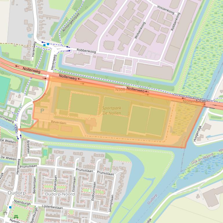 Kaart van postcodegebied 1822AA.