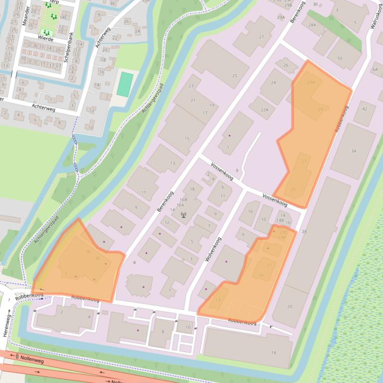 Kaart van postcodegebied 1822BA.