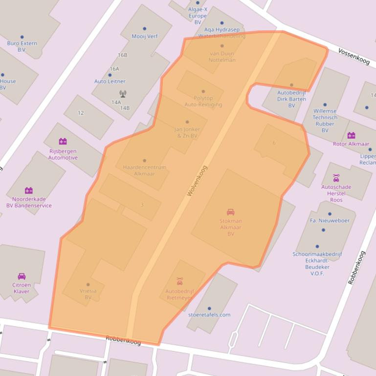 Kaart van postcodegebied 1822BE.