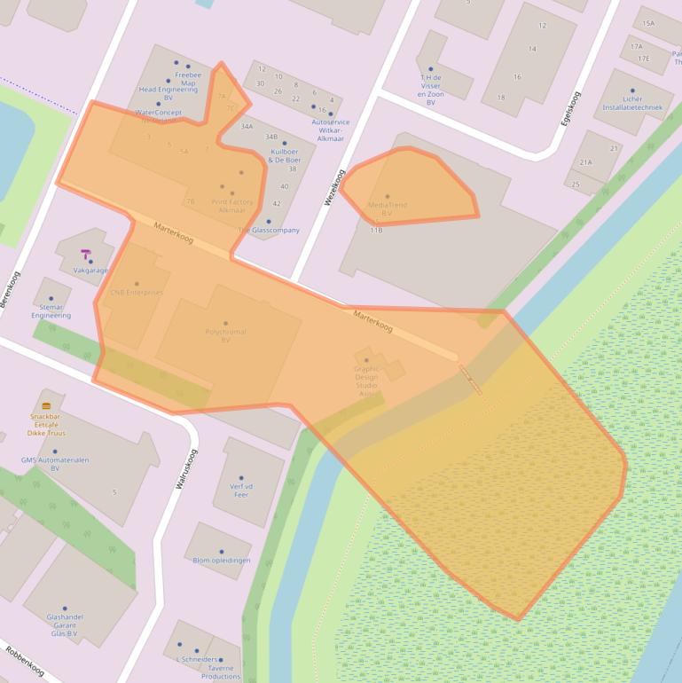 Kaart van postcodegebied 1822BK.