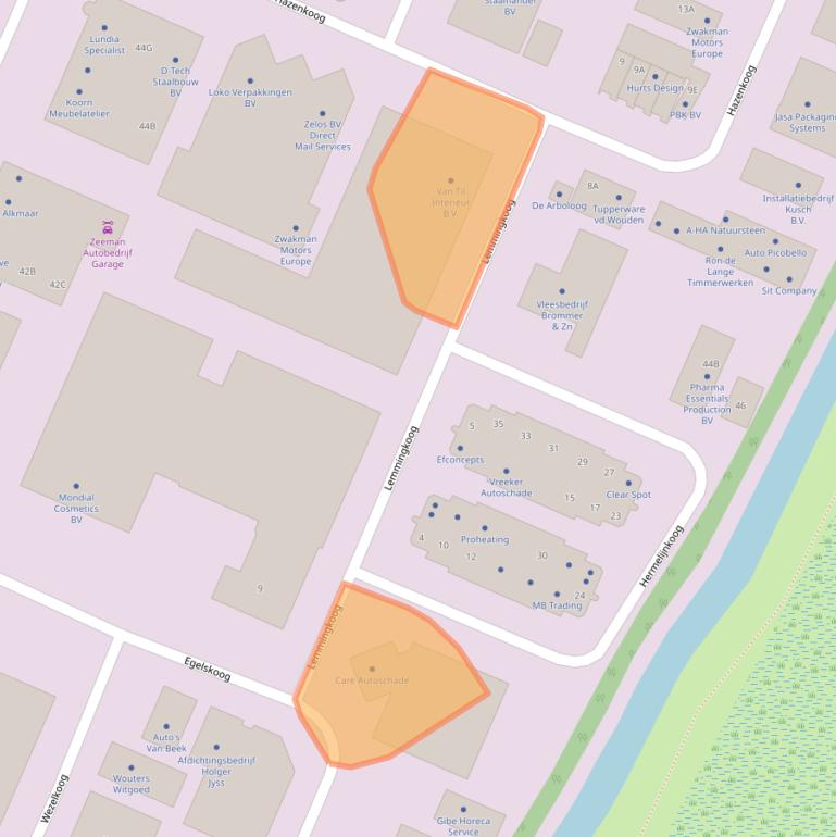 Kaart van postcodegebied 1822BR.