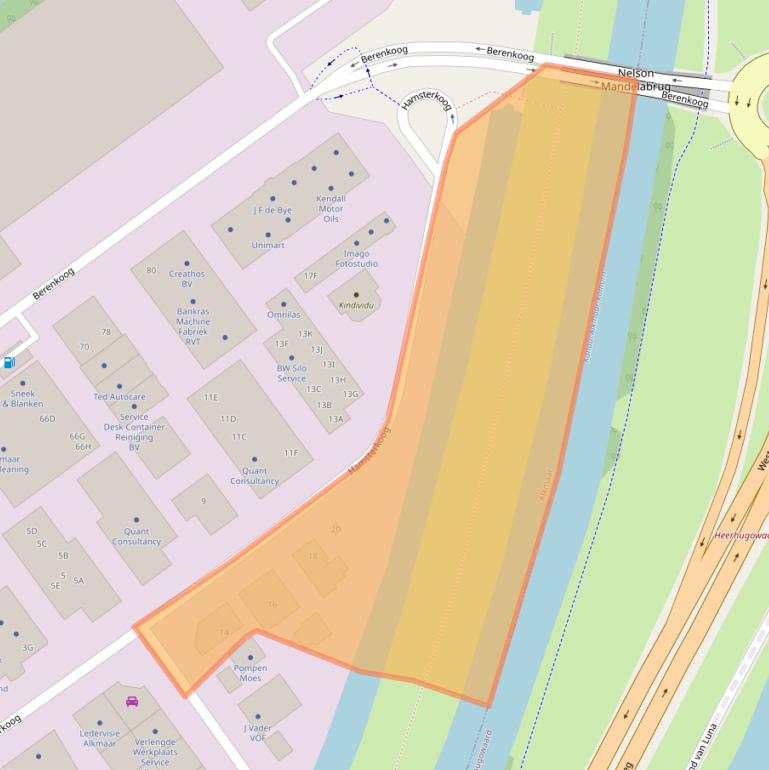 Kaart van postcodegebied 1822CC.