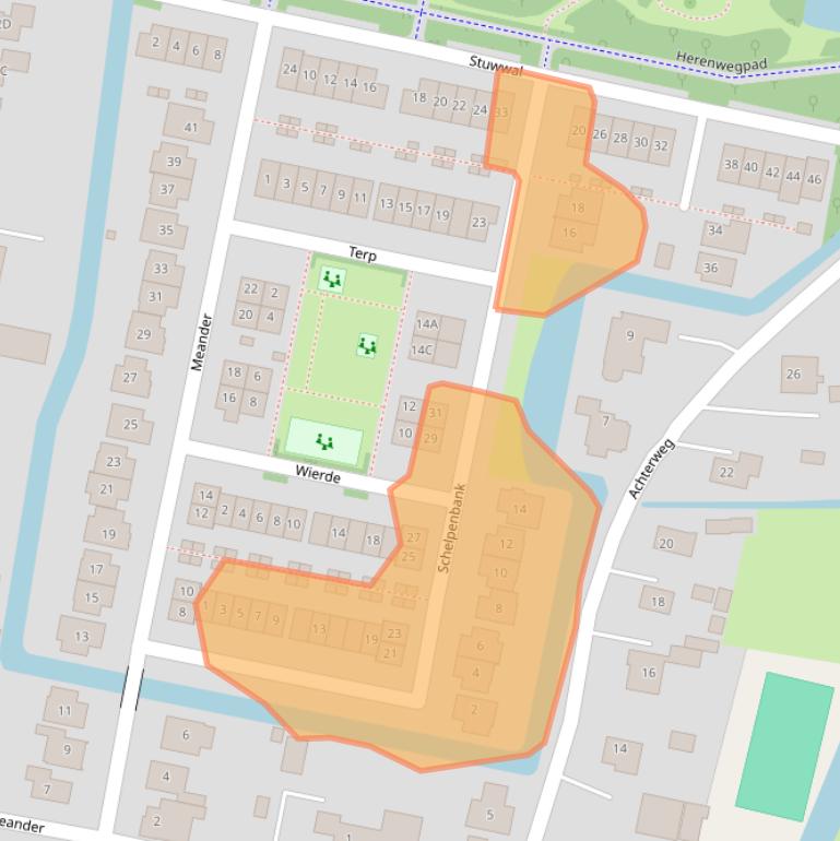 Kaart van postcodegebied 1822EB.