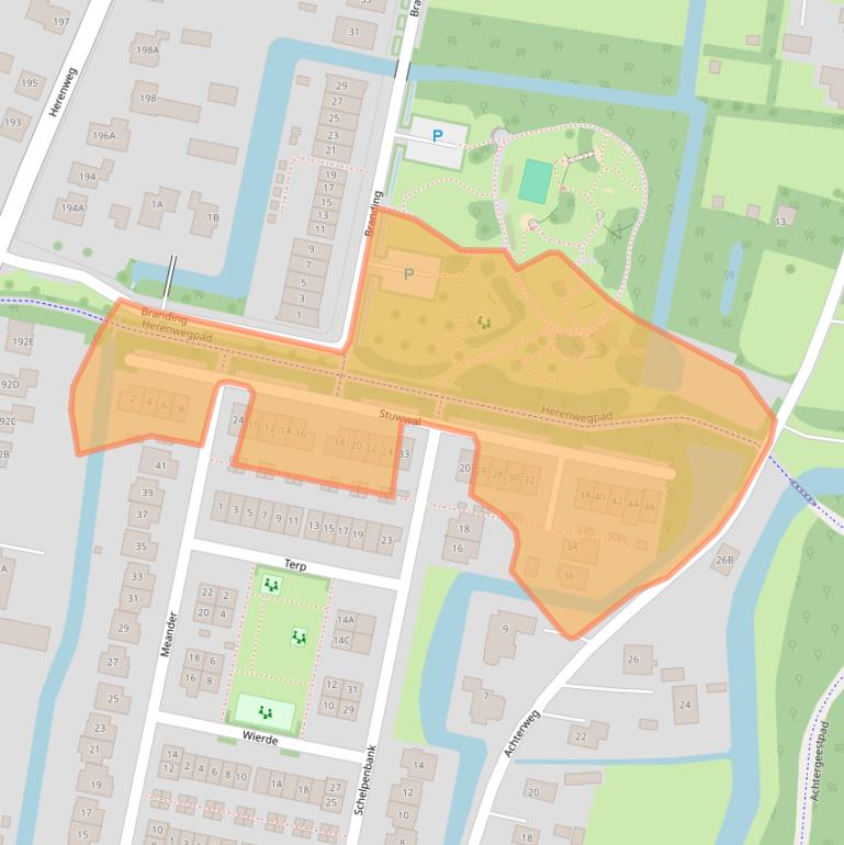 Kaart van postcodegebied 1822EE.