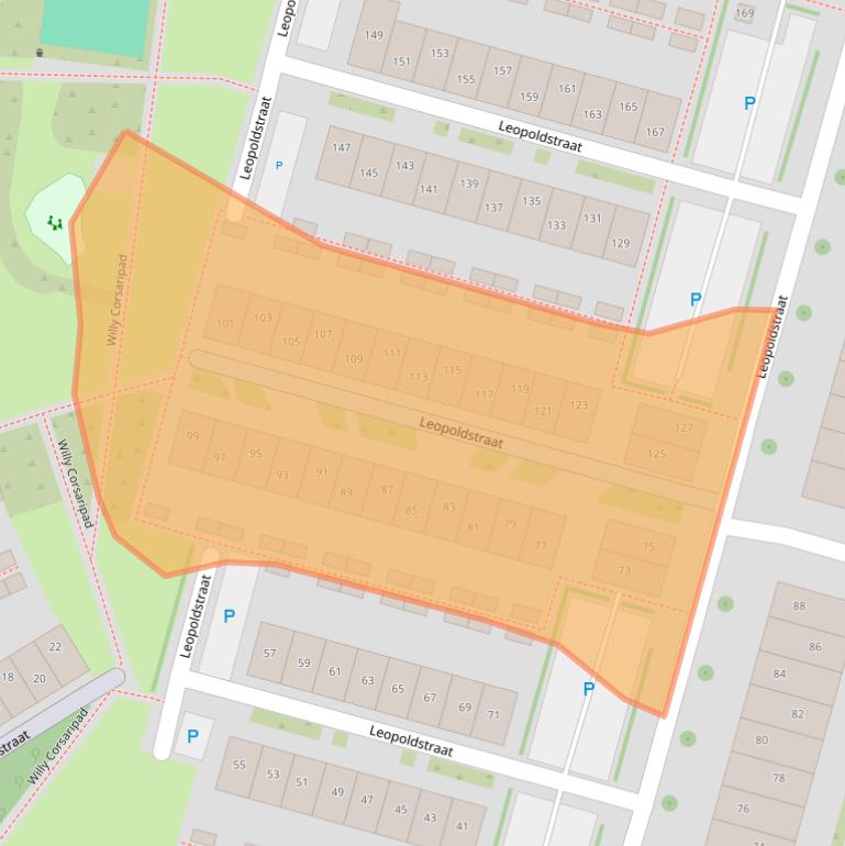 Kaart van postcodegebied 1822KD.