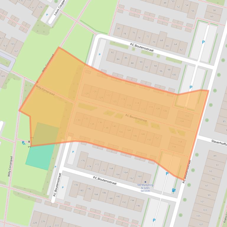 Kaart van postcodegebied 1822KK.
