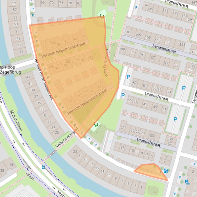 Kaart van postcodegebied 1822LB.