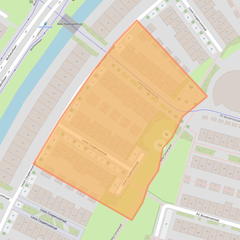 Kaart van postcodegebied 1822LG.