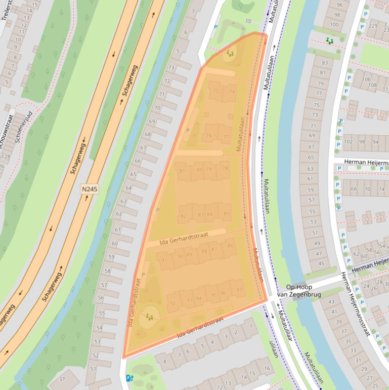 Kaart van postcodegebied 1822MH.