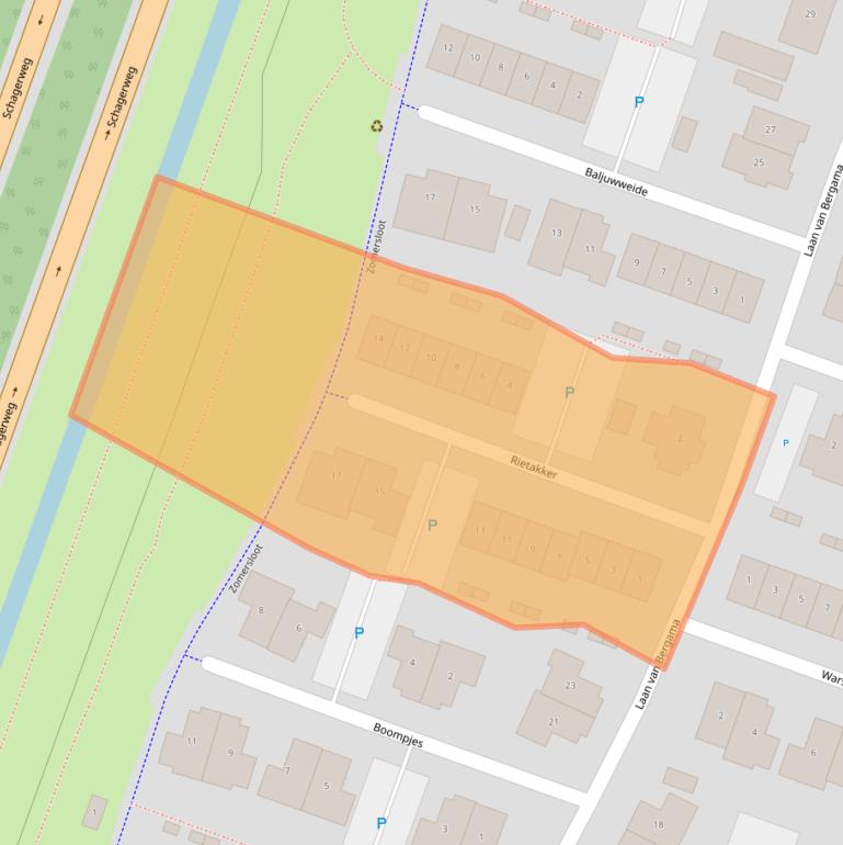 Kaart van postcodegebied 1822RA.