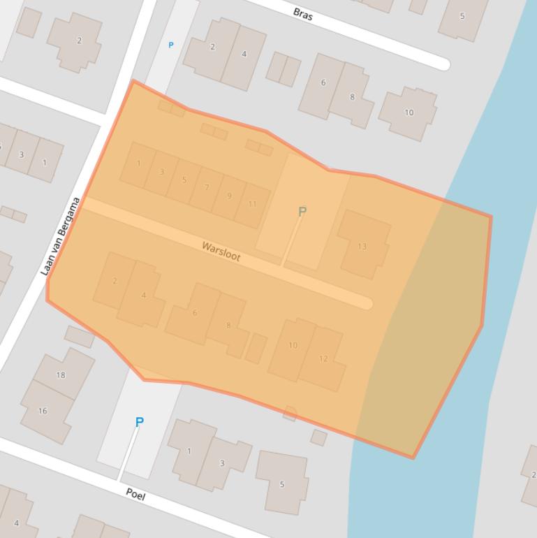 Kaart van postcodegebied 1822RB.