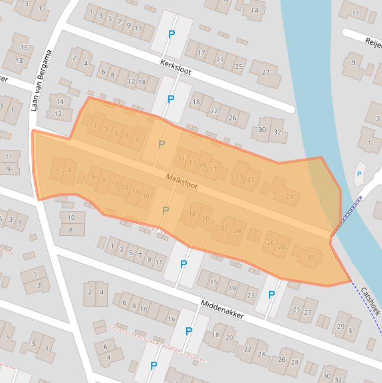 Kaart van postcodegebied 1822RJ.