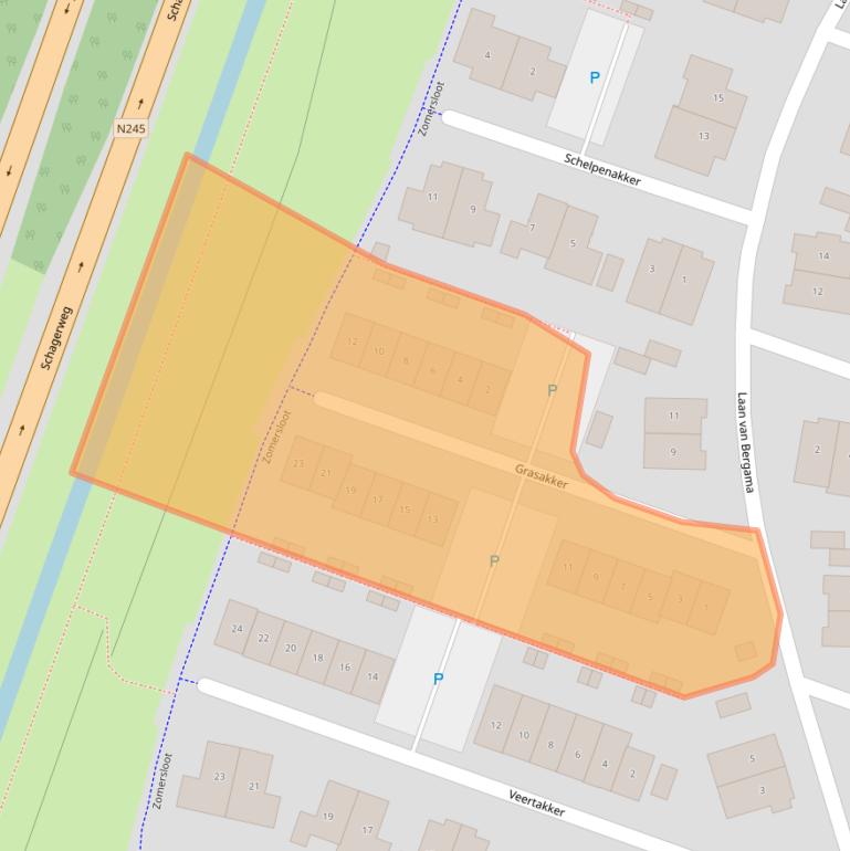 Kaart van postcodegebied 1822RK.