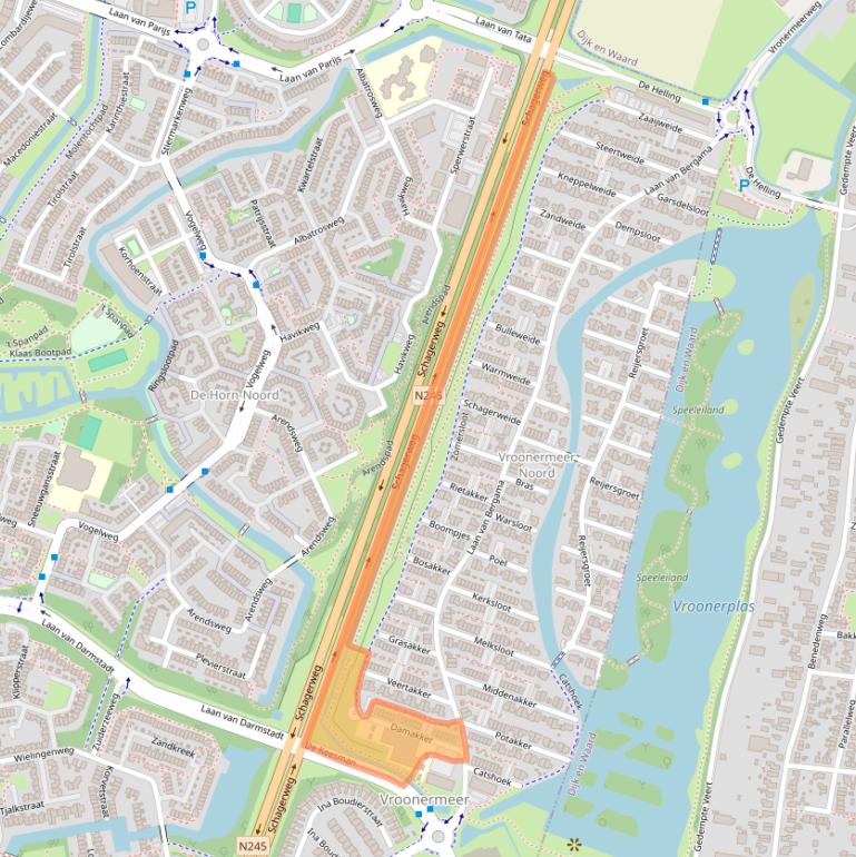 Kaart van postcodegebied 1822RP.