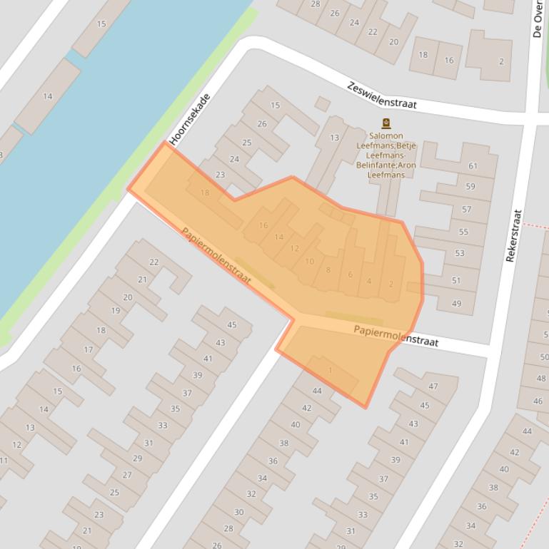 Kaart van postcodegebied 1823BL.