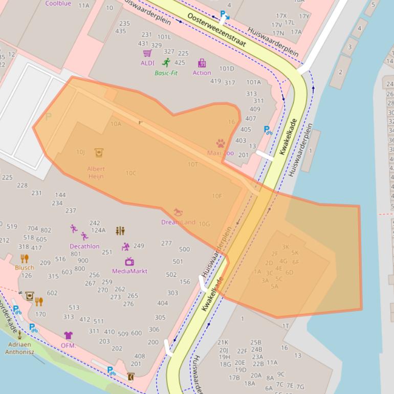 Kaart van postcodegebied 1823CK.