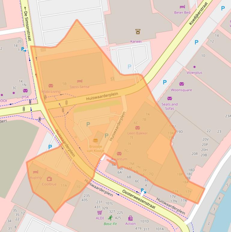 Kaart van postcodegebied 1823CP.