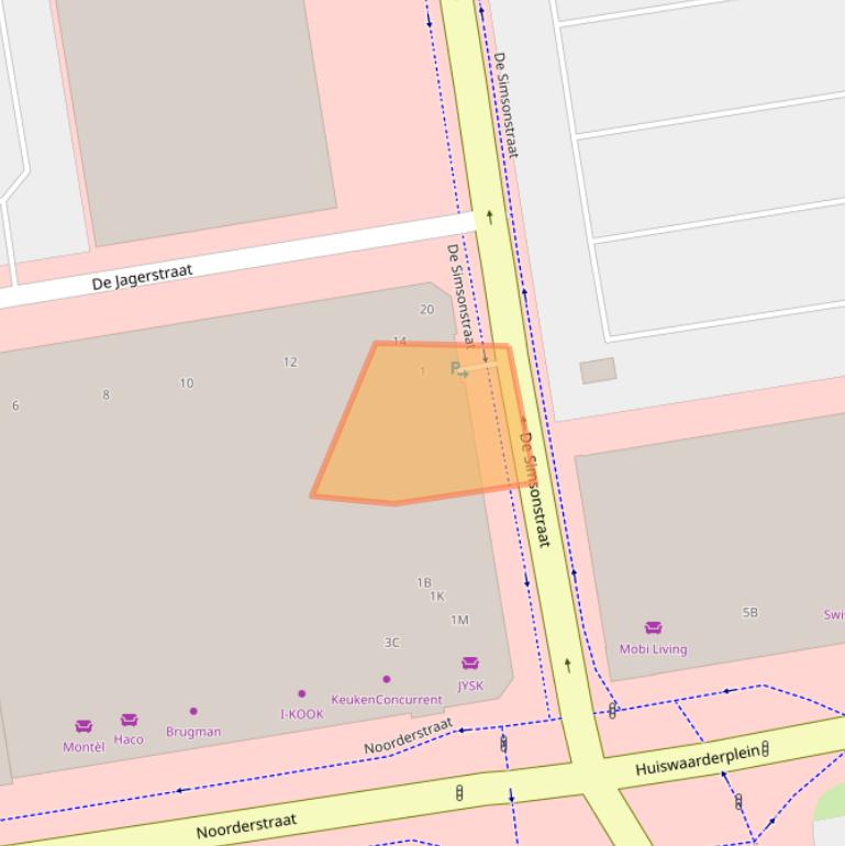 Kaart van postcodegebied 1823CT.