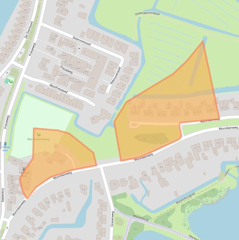 Kaart van postcodegebied 1823DD.