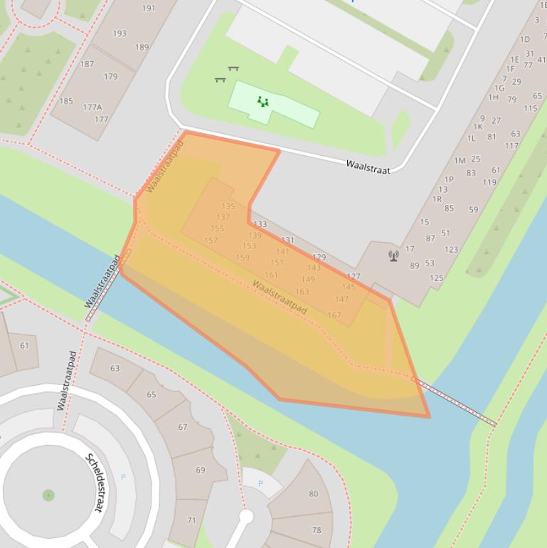 Kaart van postcodegebied 1823EL.