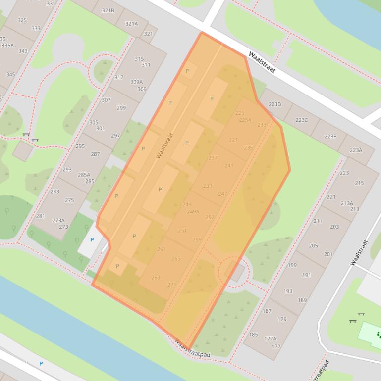 Kaart van postcodegebied 1823EN.